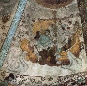 Albertus Pictor the prophet Jona is thrown over tables oil painting artist